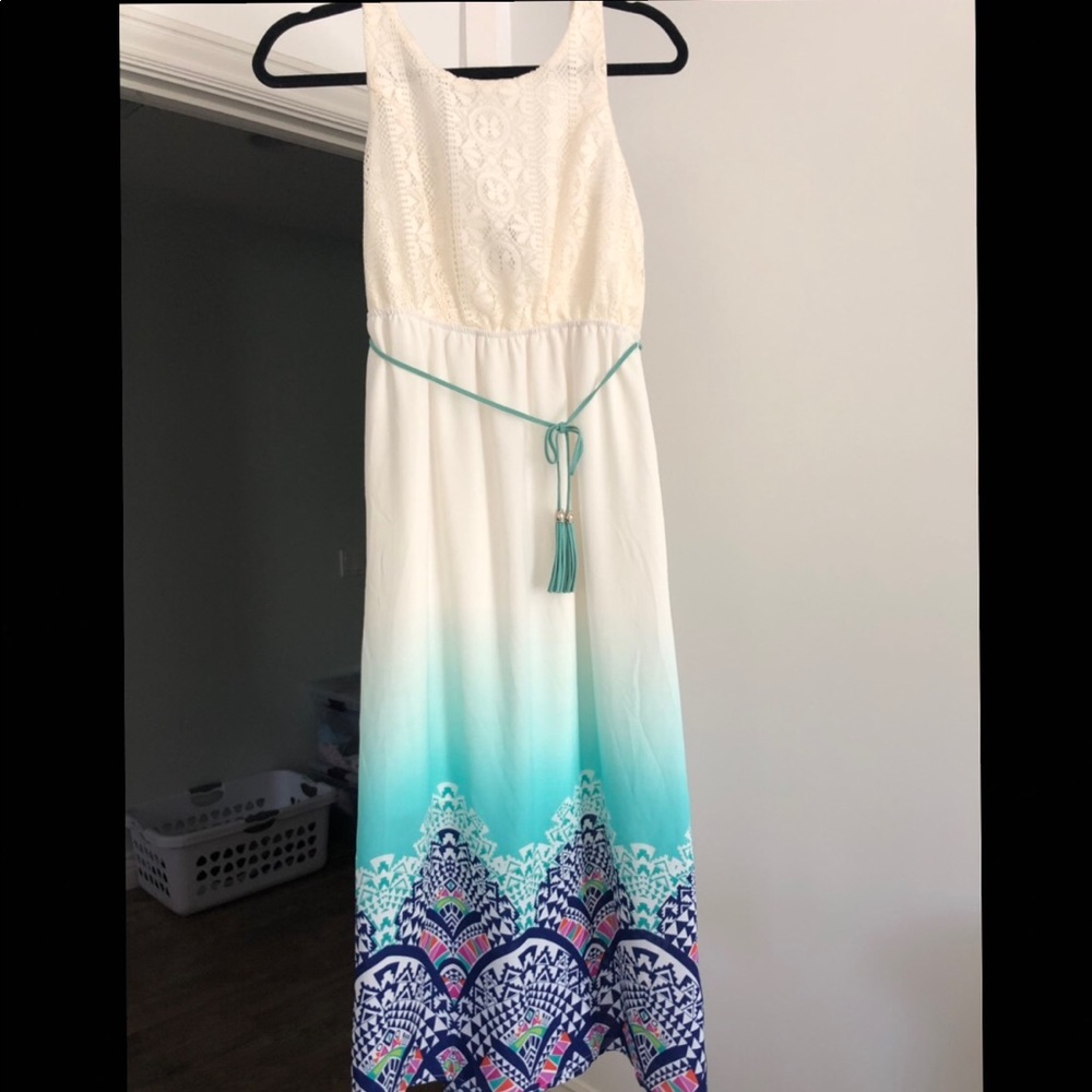 Ivory/Mulitcolored Boho Dress